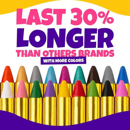 🎨18 PCS XL Washable Face Paint Crayons for Kids✨Non‑Toxic • Safe for Sensitive Skin • Easy On, Easy Off