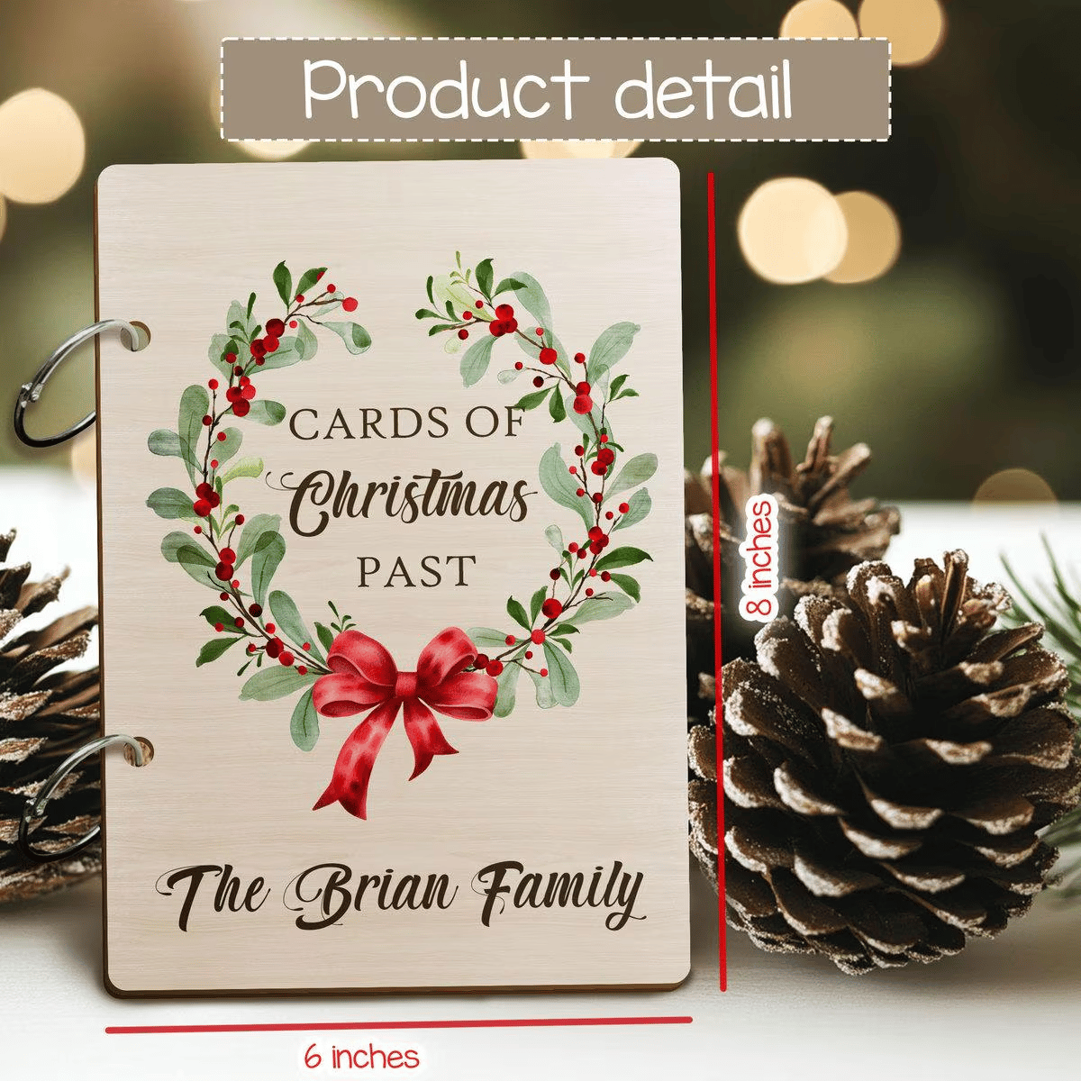 🔥Christmas Hot Sale 50% OFF🎄Personalized Christmas Card Book Holder