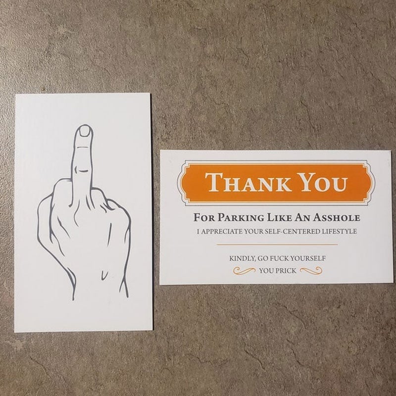 🅿️Learn to Park, Asshole--Hilarious Parking Violation Card for Inconsiderate Drivers 🚗