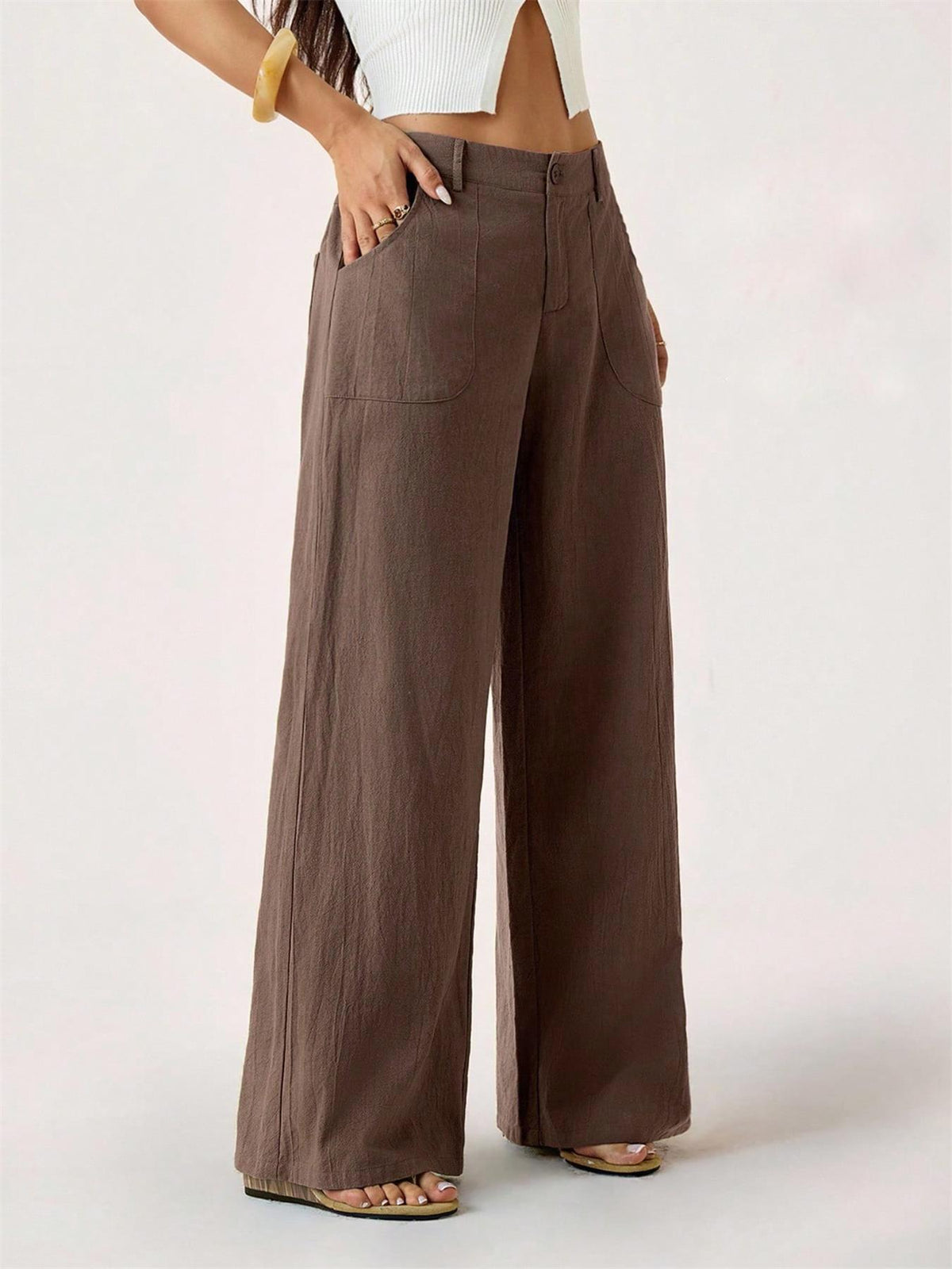 💃❤️Women's Summer Classical Linen Lightweight Palazzo Pants