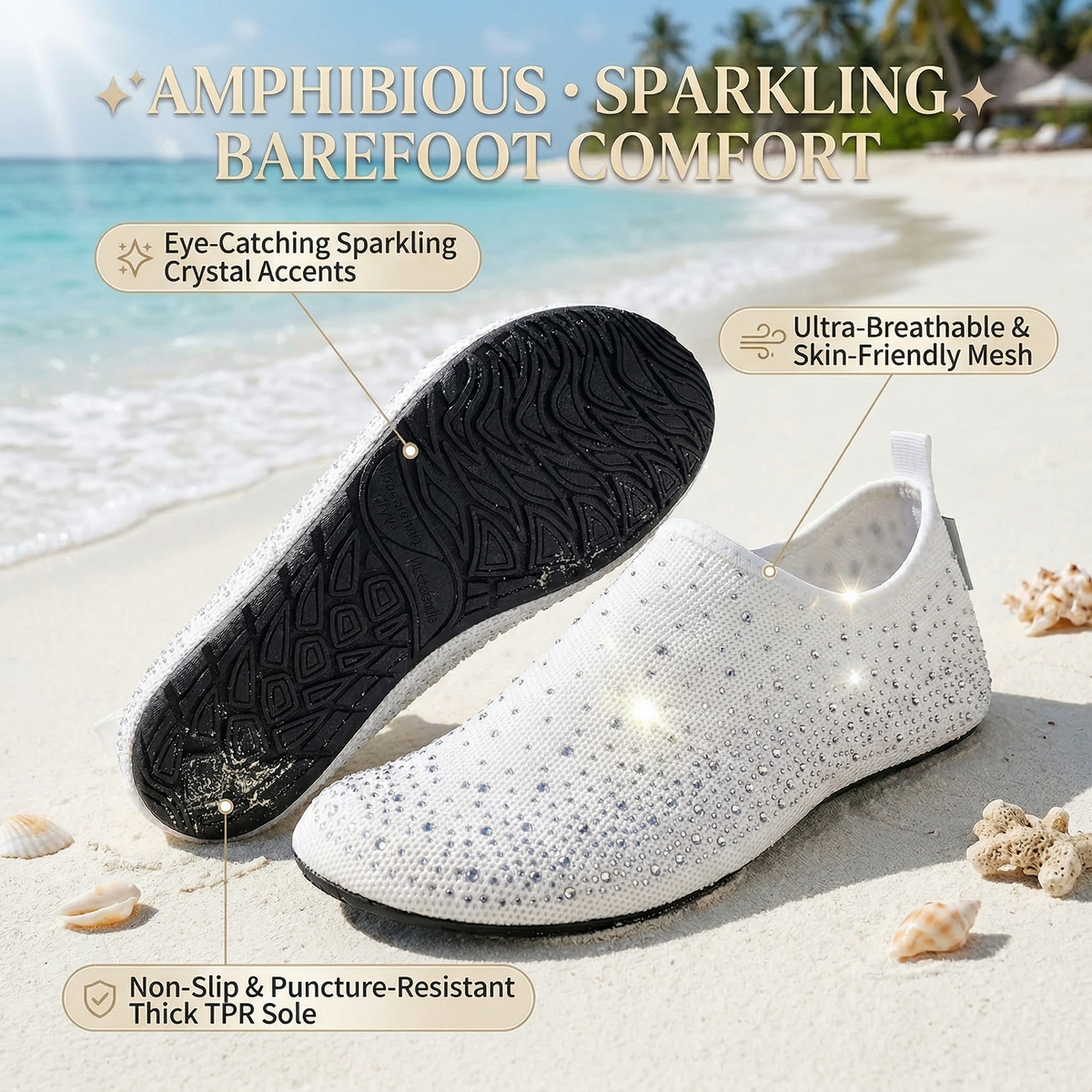 🎁 LAST DAY: 49% OFF! 🔥 Women's Barefoot Aqua Socks: All-in-One for Beach, Swim, Yoga & Home