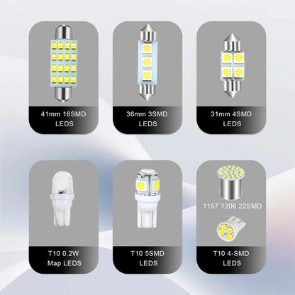🔥70& 42 Pcs Interior Car Light Kit