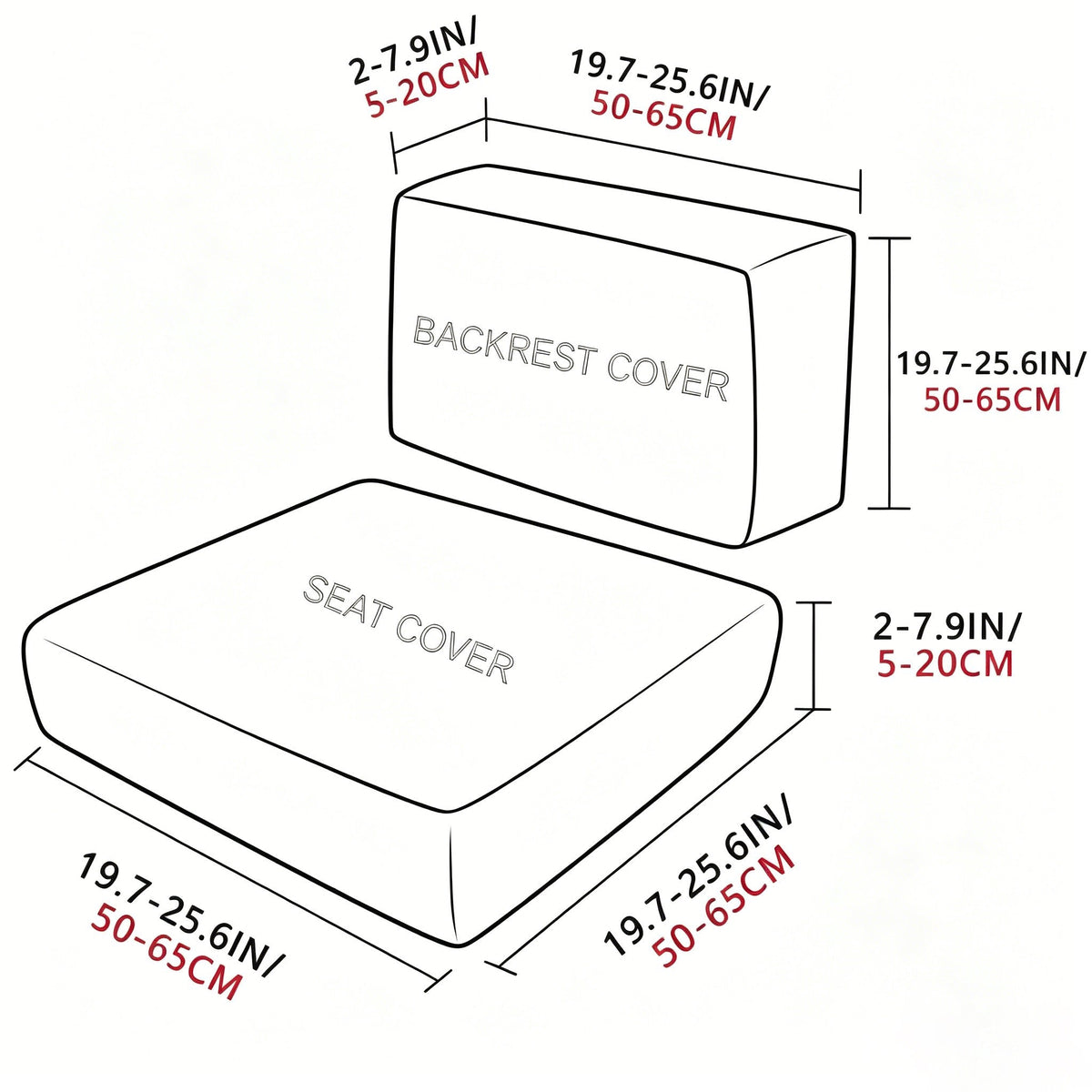 🪑 Stretch Sofa Cushion Covers Set (4 / 8 / 12 PCS) 🔥