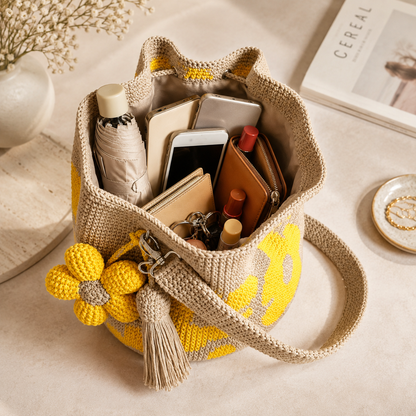 Handwoven Flower Bucket Bag🔥