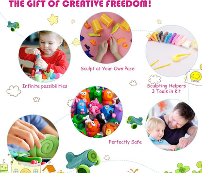 🔥Last Day 50% OFF - 🎨✨Colors Modeling Clay Kit with 3 Sculpting Tools