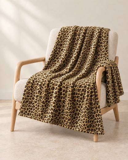 The Fleece Leopard Throw
