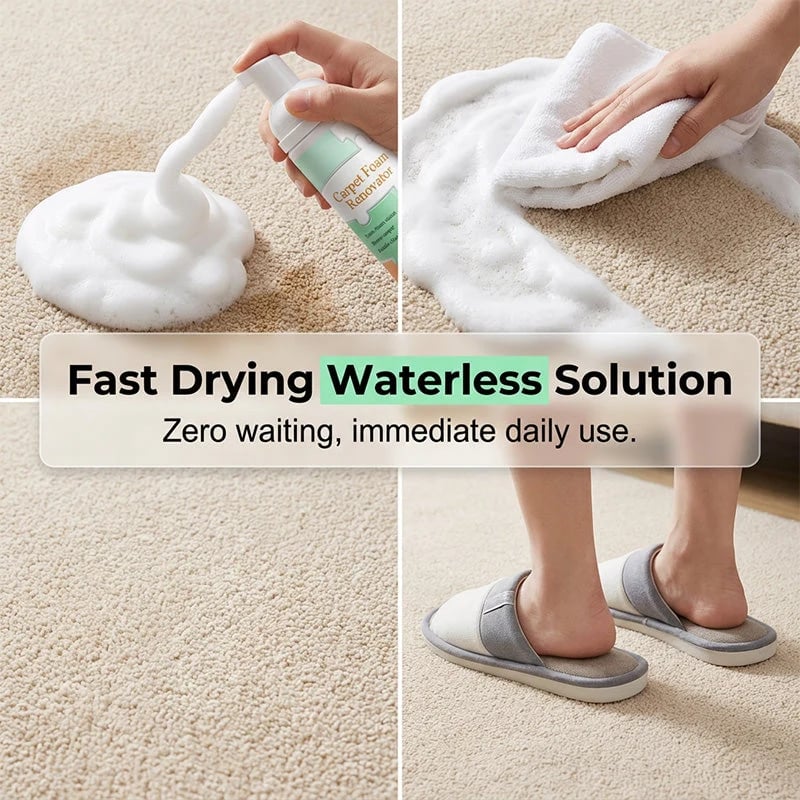 🔥🔥Waterless Carpet Foam Stain Remover with Towel
