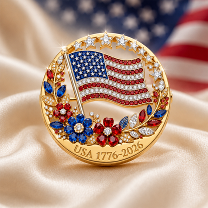 US 250th Anniversary Brooch Pin