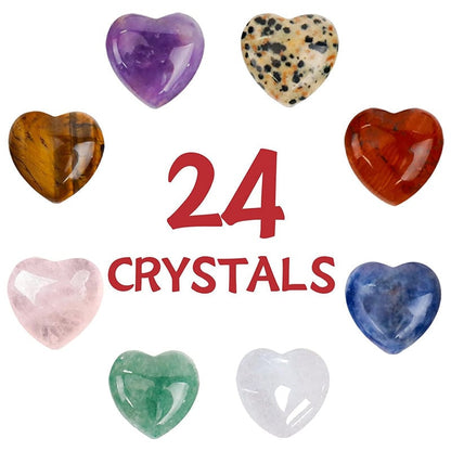 🔥Last Day: - 💖24 Pack Valentines Cards with Heart-Shape Crystals