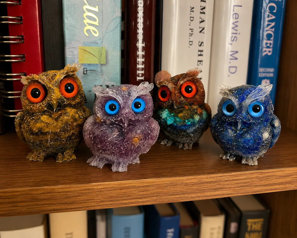 🔥Last Day 49% OFF - 🦉Handmade Natural Crystal Gemstone Owl