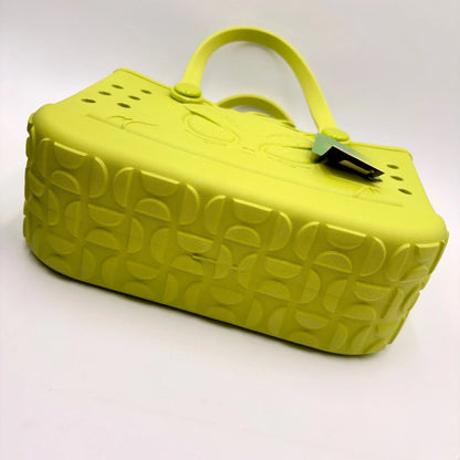 Grinch Green Bogg style Tote Bag Embossed Logo Double Handles