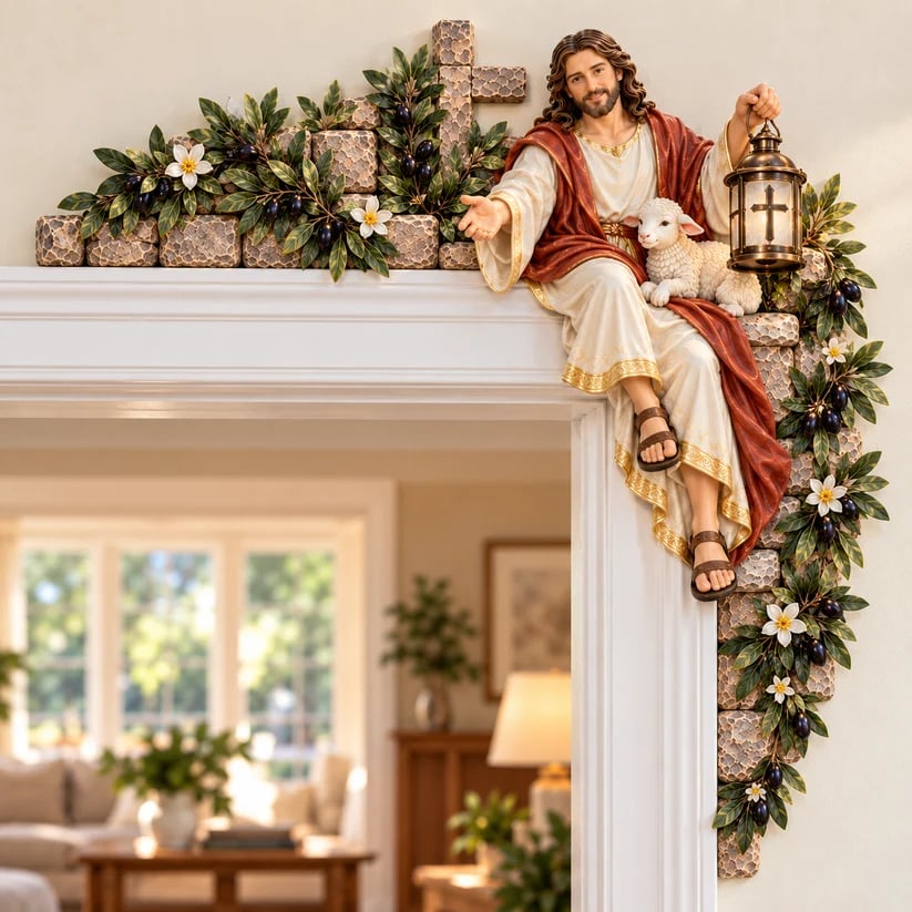 ✝️✨Jesus at the Doorway – Faith-Inspired Corner Decor Collection