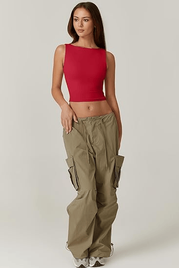 ⏰LAST DAY 50% OFF🔥Women's Sexy Open Back Sleeveless Crop Tank
