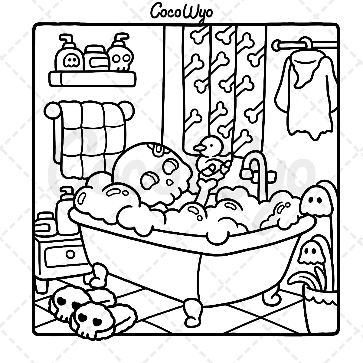 Spooky Cute Coloring Book