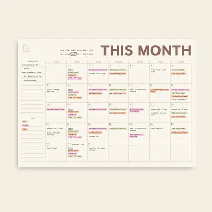 《Undated Large-Size Monthly Calendar 📅: 12 Tear-Away Pages to Ditch "Date Constraints" in Scheduling》