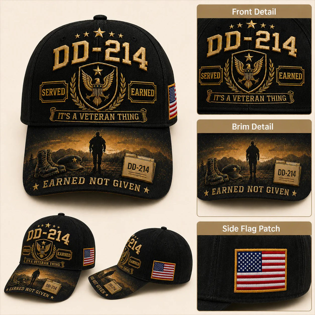 🔥Hot Sale 50% OFF - 🎖️DD-214 Served Earned Commemorative Cap(Breathable & Lightweight Comfort & Unisex Fit)