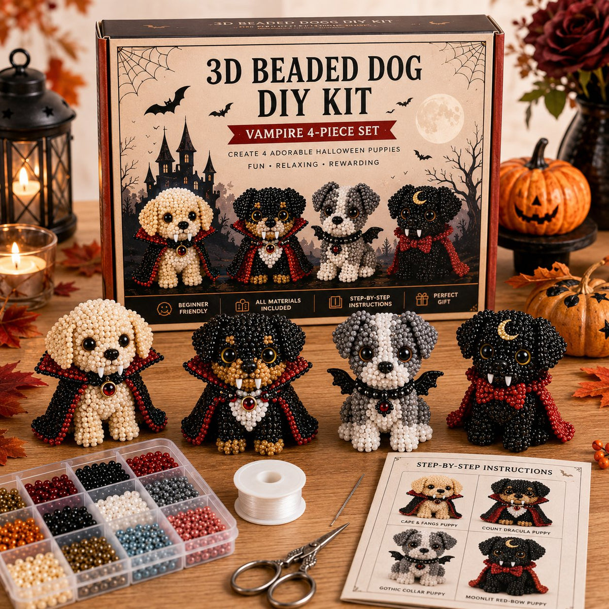 🔥Last Day 49% OFF - 🎁🐶🎃🐶3D Halloween Dog DIY Art Set