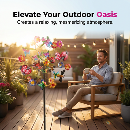 🌸🌬️🎡 Solar-Powered Wind Spinner for Garden
