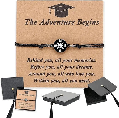 🎓2026 Graduation Gifts: Compass Bracelet Set – The Adventure Begins🧭