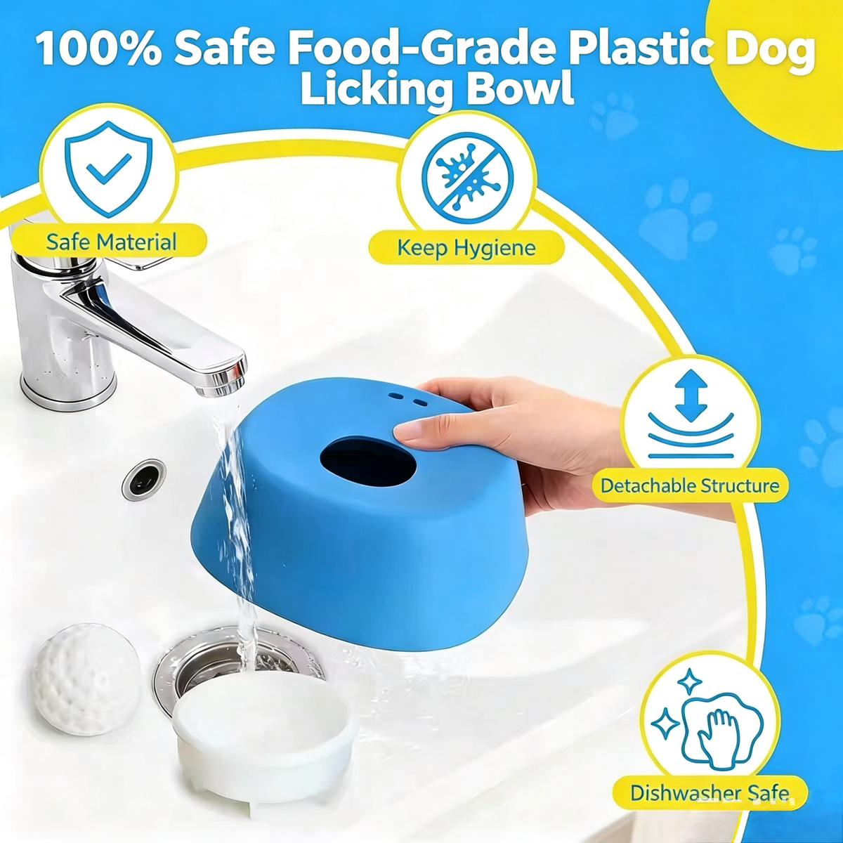 Spherical Non-Slip Slow-Feeder Lick Bowl for Dogs
