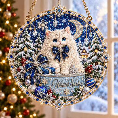 🔥Limited time 70% OFF - ✨Cat Christmas Pearl Diamond Art Hanging Ornament Kit