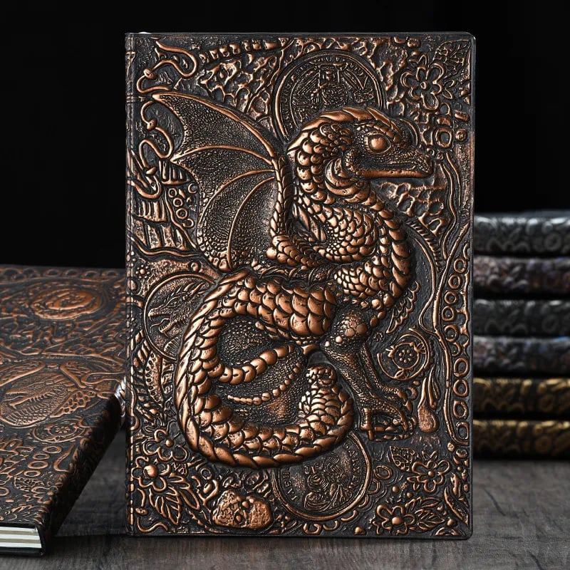 🔥Last 4 hours Sale: Save 49% -💥Limited Edition Flying Dragon Embossed Notepad(❤️HARD COVER)