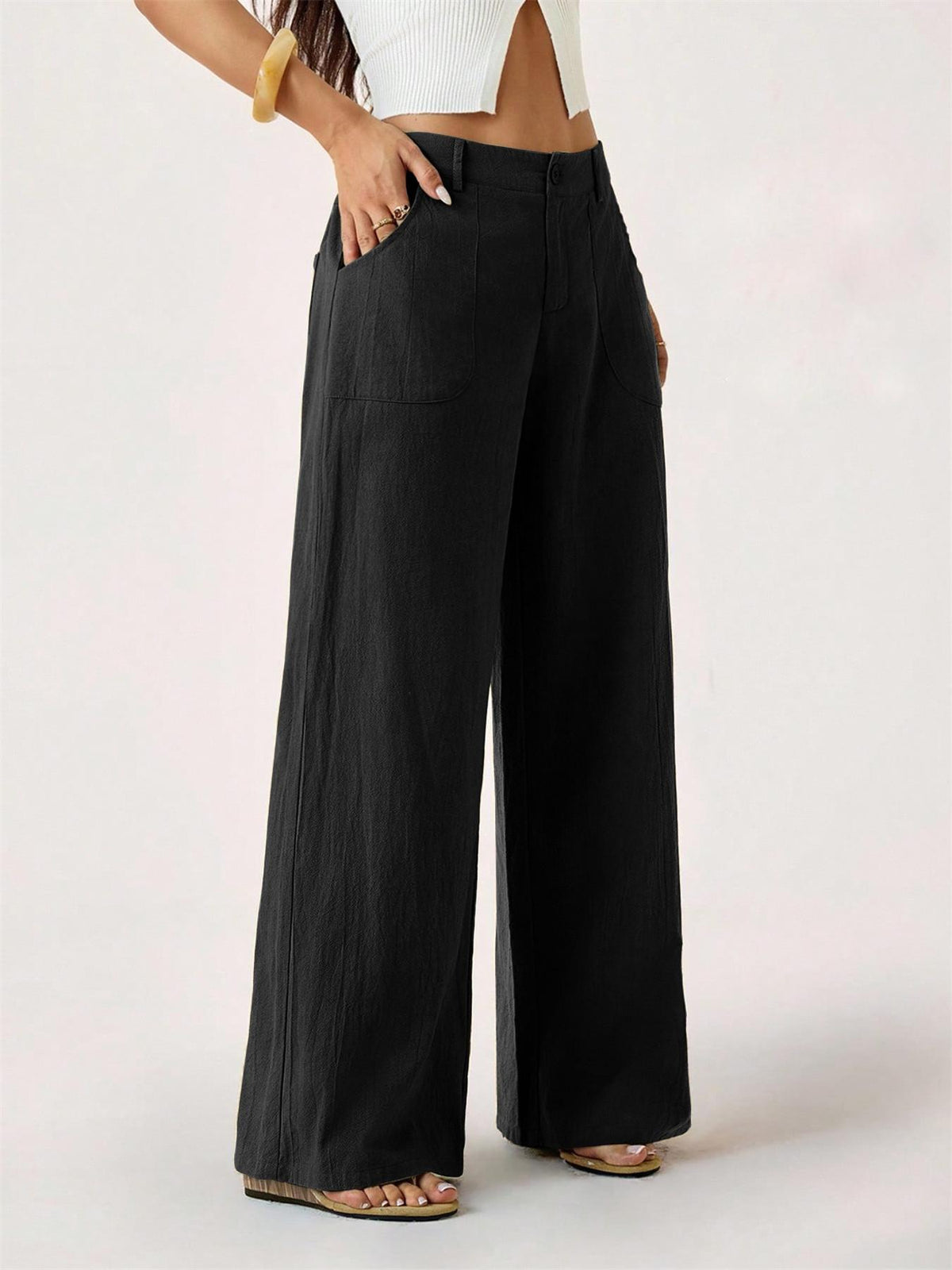 💃❤️Women's Summer Classical Linen Lightweight Palazzo Pants
