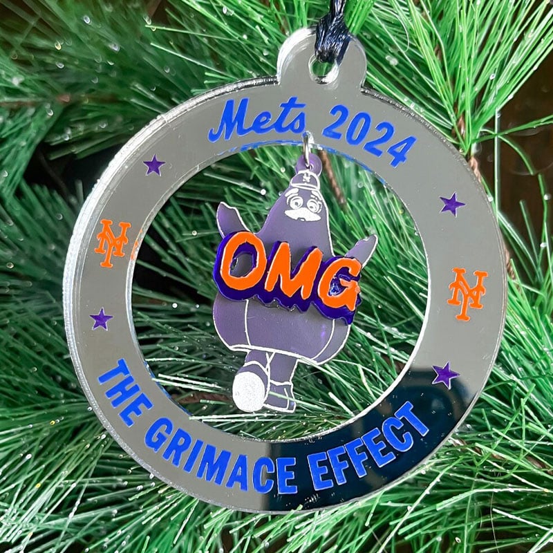 🔥LAST DAY SALE 49% OFF🎁OMG Grimace 2024 Mets Season Ornament
