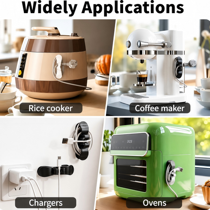 No-Drill Adhesive Cord Organizer Clip, Cable Holder for Kitchen Small Appliances