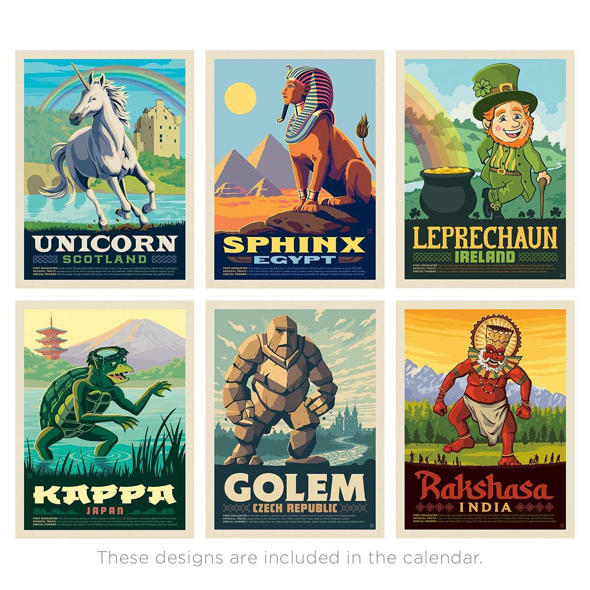 📅2026 Wall Calendar: Mythical Creatures from Around the World