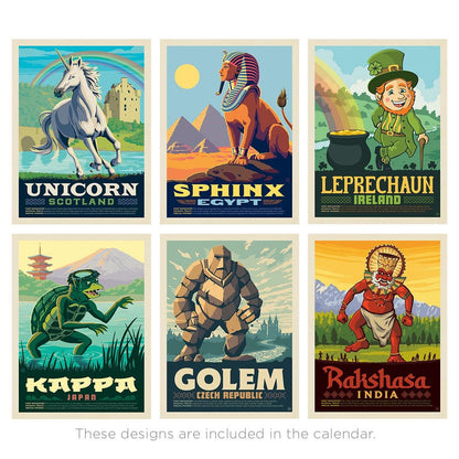 📅2026 Wall Calendar: Mythical Creatures from Around the World