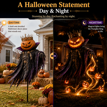 🎁Today 49% OFF🎃Pumpkin King Awakening™ – Flowing LED Halloween Yard Light