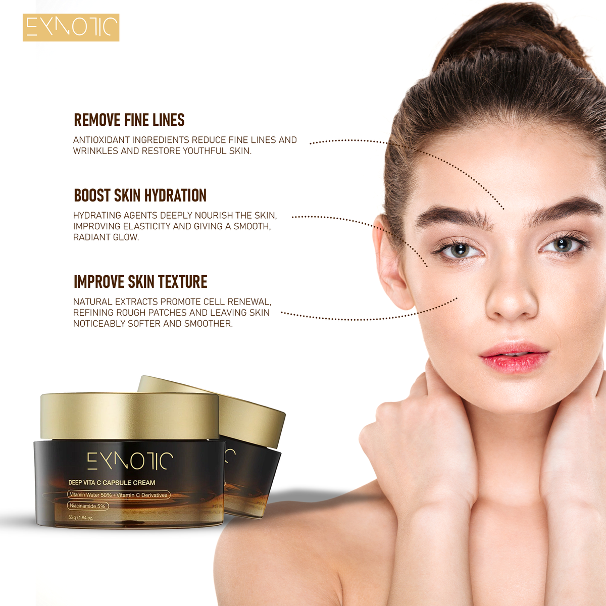 Exnotic—Gel With Vitamin C Capsule Cream