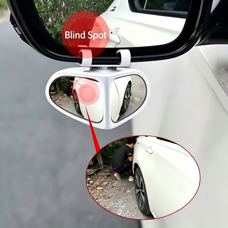 360-Degree Car Blind Spot Mirrors: Wide-Angle Reversing Auxiliary Mirrors for Front and Rear Wheels, Ultra-Clear Reflectors