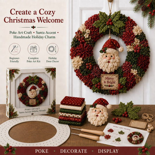 🔥49% Off Last Day - 🔥🎄 3D Fabric Poke Wreath DIY Kit