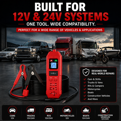 🔧 3-in-1 Automotive Power Circuit Probe & Relay Tester – 12V/24V Electrical Diagnostic Tool🚚