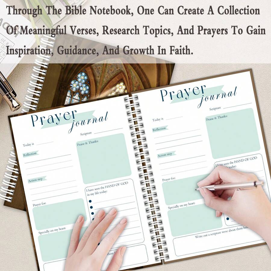 Prayer Journal For Men And Women: An Inspirational Christian Bible Journal, Prayer Notebook & Devotional (Spiral-Bound Hardcover)
