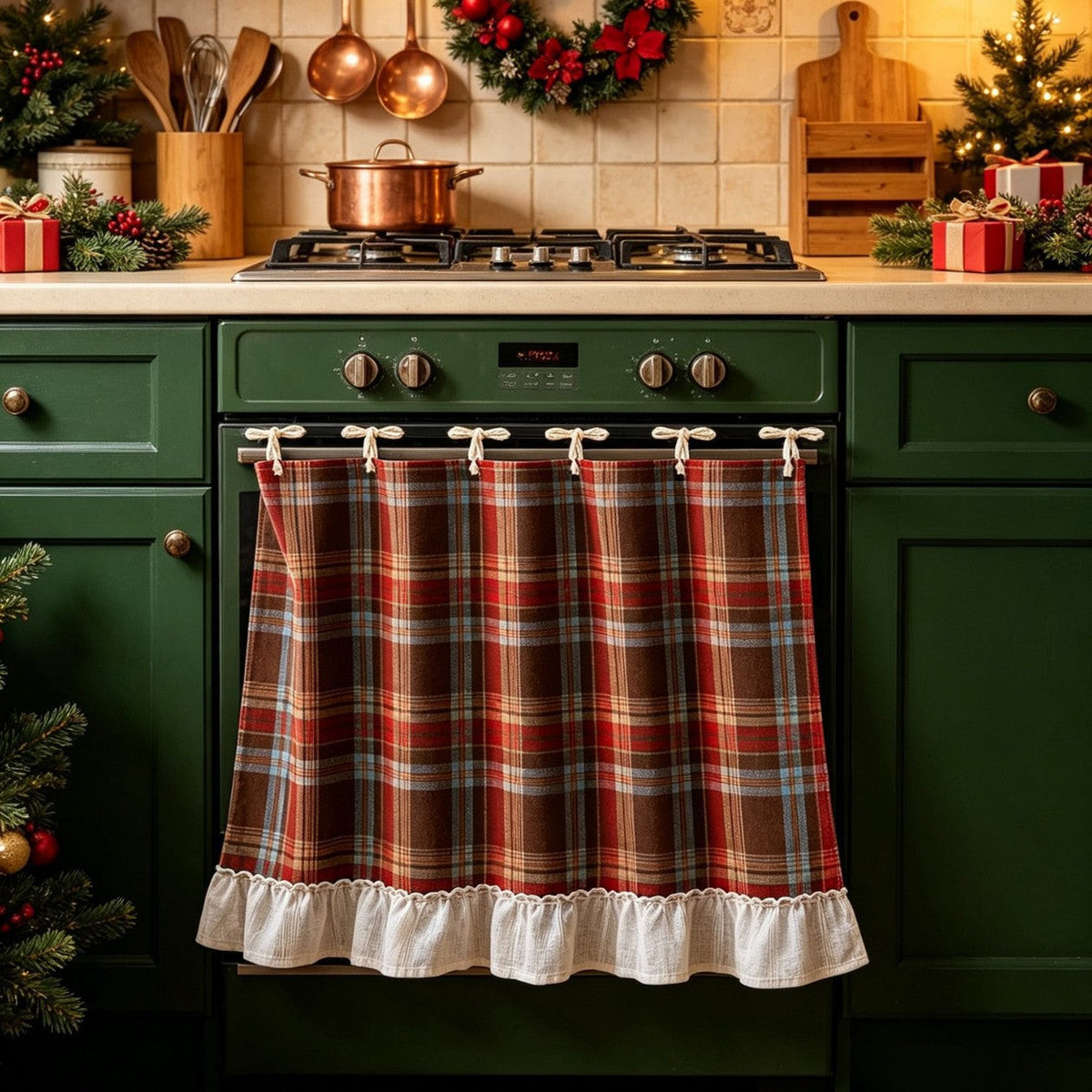 Handmade Oven Skirt for Kitchen Decor