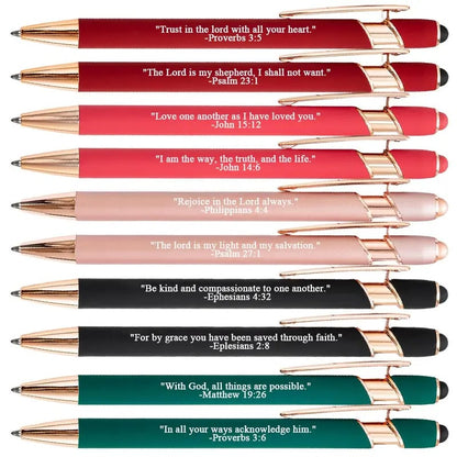🔥Last Day 49% OFF❤️🙌Find Daily Strength: Premium Comfort Bible Verse Pens – 10pcs (Gift Set)