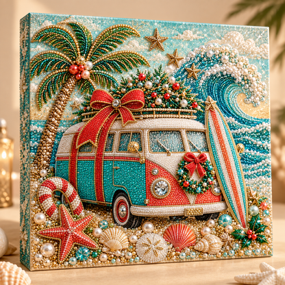 Coastal Christmas Pearl Diamond Painting Kit