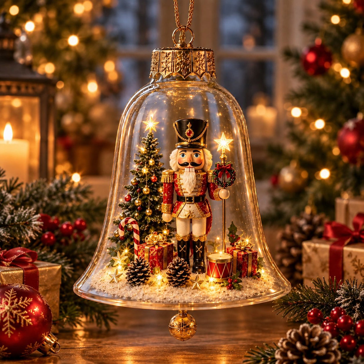 🎄 Lighted Christmas Bell Ornament Collection