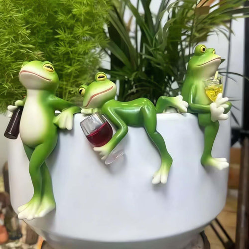 🏆Flash Sale⚡50K+ SOLD! Almost Gone -✨Resin Frog Figurines Planter Decor🐸🌿
