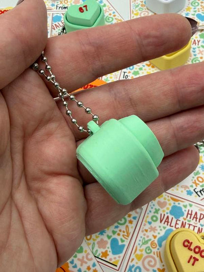 🎨🧠 Brain Rot Sayings Set 2 – ❤️Valentine's Day Fidget Clicker Keychain Classroom Pack (✨Set of 20)