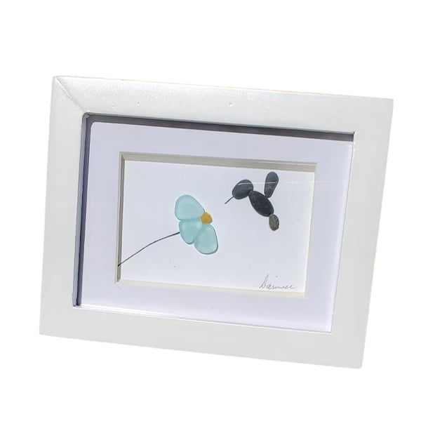 🌊Mini Sea Glass Hummingbird🐦 Shaped by Nature & Crafted by Hand!