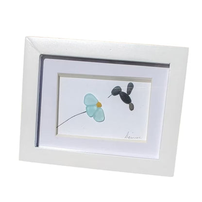 🌊Mini Sea Glass Hummingbird🐦 Shaped by Nature & Crafted by Hand!
