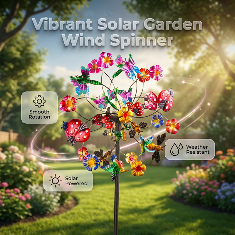 🌸🌬️🎡 Solar-Powered Wind Spinner for Garden