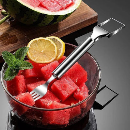 2 in 1 Stainless Steel Fruit Cutter Fork Slicer