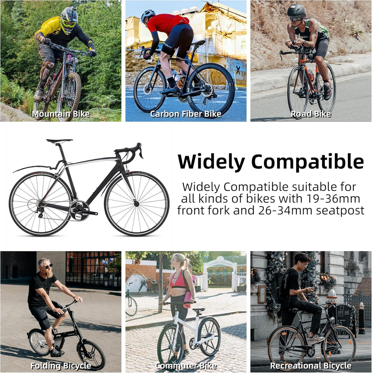 🚲 ROCKBROS Retractable Bike Mudguards
