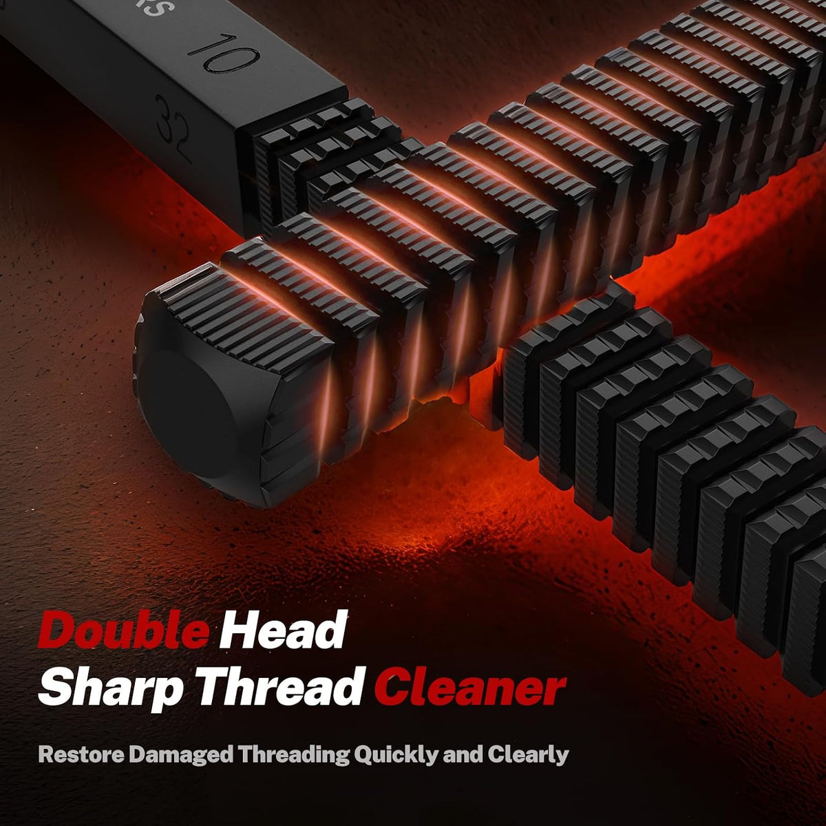 🛠️🔩 3Pcs SAE & Metric Thread Repair File Set