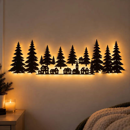 Reindeer Sleigh& Pine Tree Press On